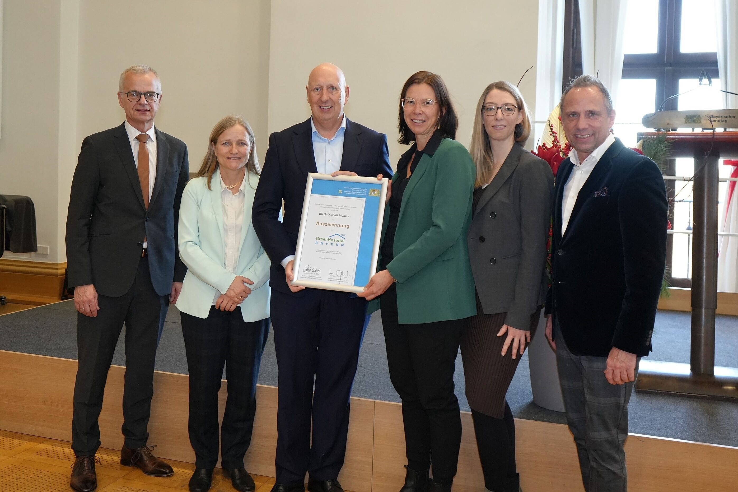 BGU Murnau erhält Auszeichnung Green HospitalPLUS BGU Murnau erhält Auszeichnung Green HospitalPLUS